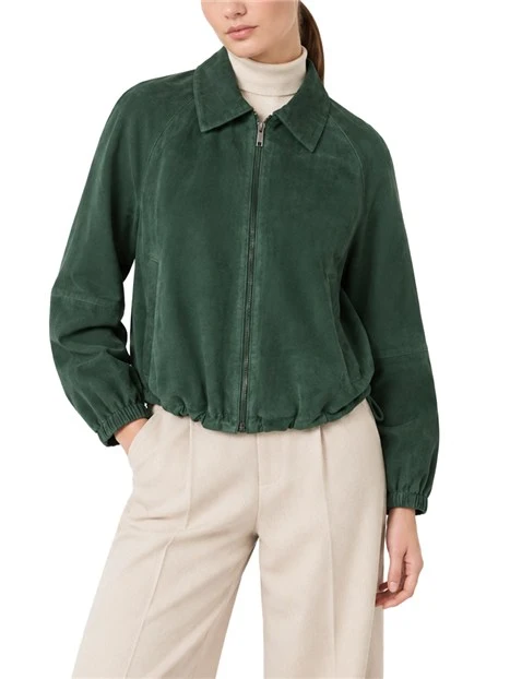 GIACCA DONNA IN SUEDE CON COULISSE REGOLABILE DONNA VERDE