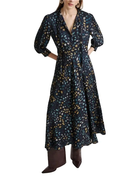 VESTITO CHEMISIER STAMPATO DONNA BLU