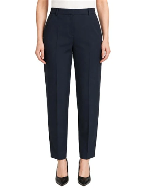 PANTALONI PALAZZO IN FLANELLA STRETCH DONNA NERO