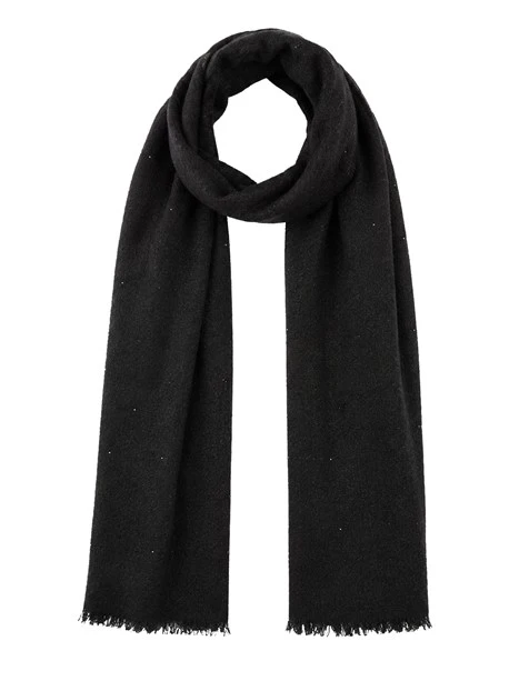 STOLA CON MICRO PAILLETTE DONNA NERO