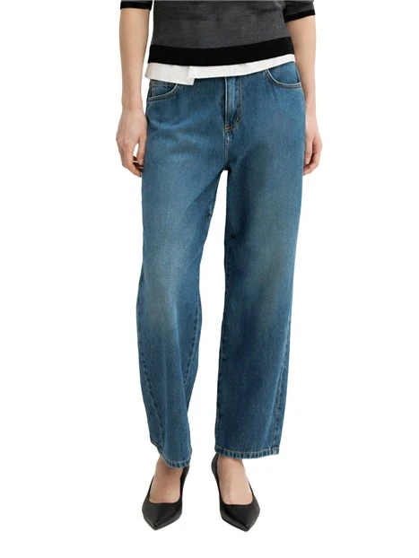 JEANS SLIM FIT IN PURO COTONE DONNA BLU