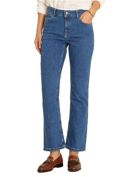 JEANS SLIM FIT IN DENIM STRETCH 5 TASCHE DONNA BLU