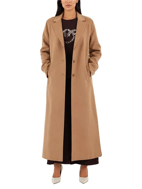 CAPPOTTO LUNGO IN DOUBLE STRETCH  DONNA MARRONE CHIARO