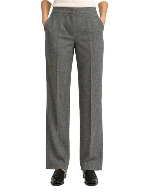 PANTALONI PALAZZO A GAMBA AMPIA IN TESSUTO MORBIDO SALE E PEPE DONNA NERO