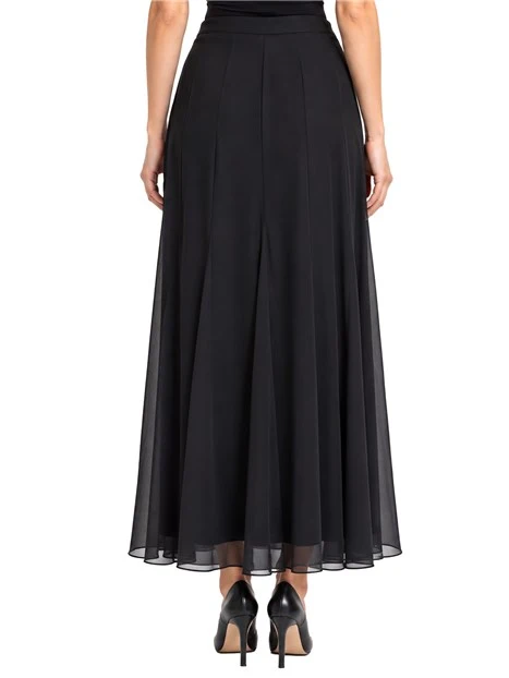 GONNA LUNGA FLUIDA DONNA NERO