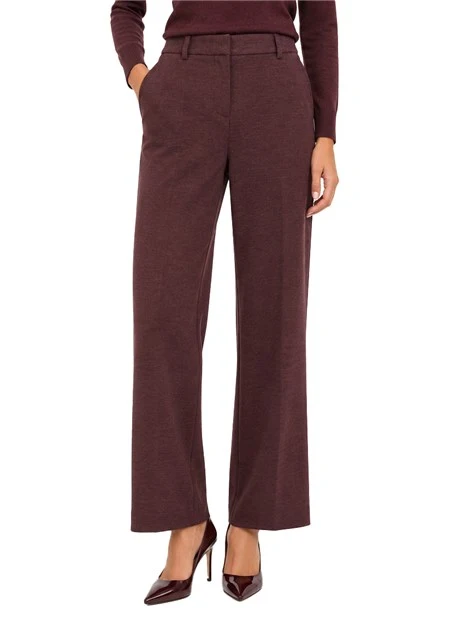 PANTALONE PALAZZO IN CINIGLIA STRETCH DONNA VIOLA