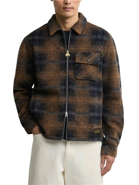 GIACCA OVERSHIRT IN MISTO LANA UOMO BLU