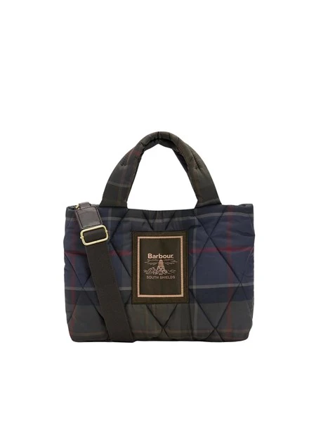BORSA A MANO TOTE MINI TRAPUNTATA CON TRACOLLA DONNA VERDE