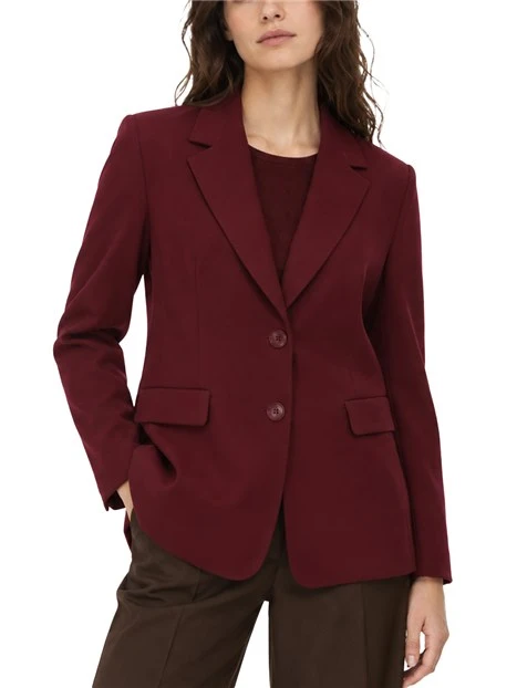 BLAZER SEMIADERENTE IN JERSEY DONNA BORDEAUX