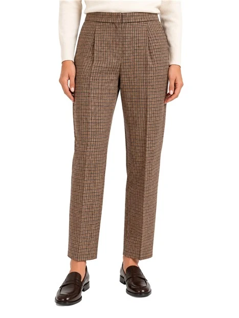 PANTALONI PALAZZO REGULAR FIT IN MISTO VISCOSA STRETCH DONNA BEIGE