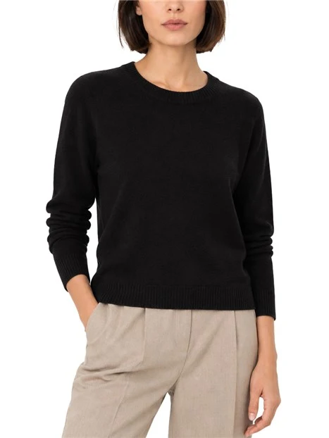 MAGLIA GIROCOLLO IN PURA LANA DONNA BORDEAUX