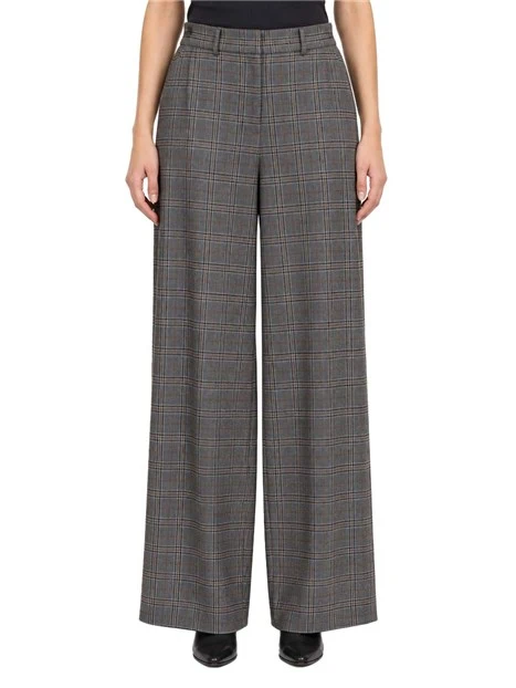 PANTALONI  PALAZZO A VITA ALTA IN TWILL BISTRETCH DONNA