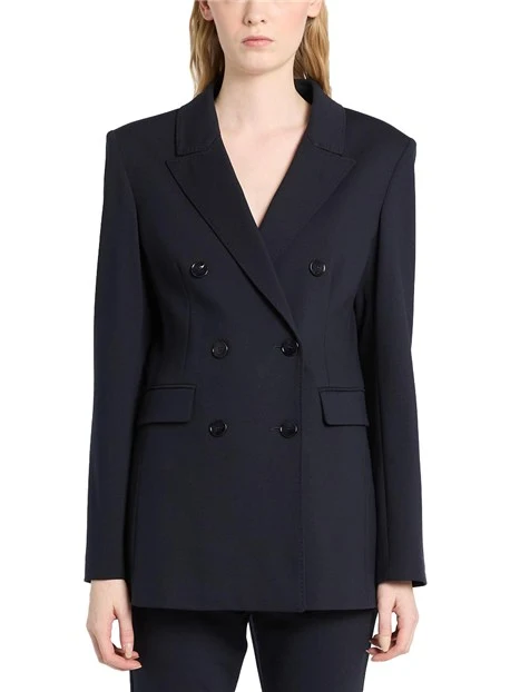 BLAZER DOPPIOPETTO IN JERSEY PUNTO MILANO DONNA BLU