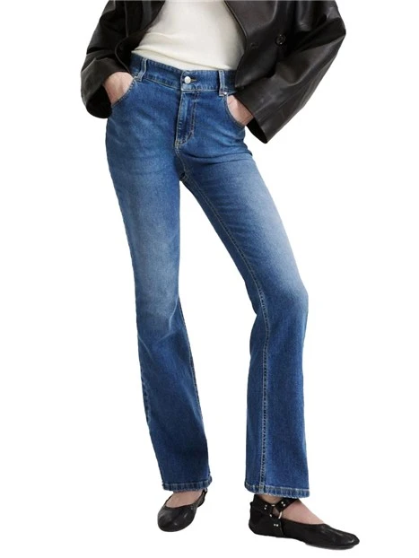 JEANS REGULAR BOOTCUT IN DENIM STRETCH DONNA BLU