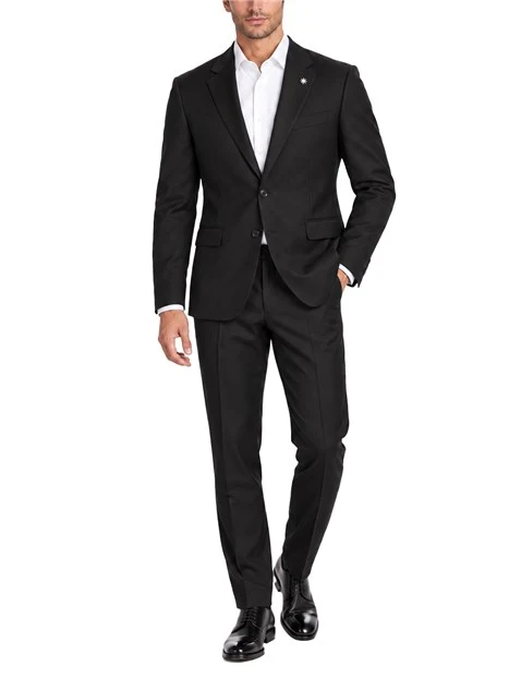 COMPLETO CON GIACCA MONOPETTO E PANTALONI REGULAR UOMO NERO