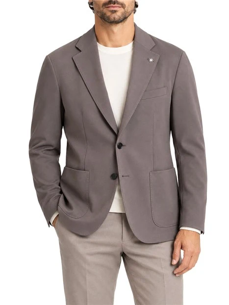 GIACCA SARTORIALE CON TASCHE APPLICATE UOMO MARRONE