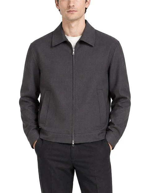GIACCA CASUAL CON CHIUSURA A ZIP E TASCHE LATERALI UOMO MARRONE