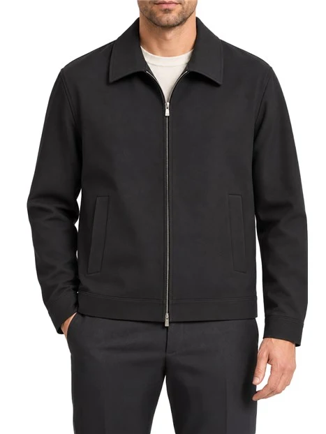 GIACCA CASUAL CON CHIUSURA A ZIP E TASCHE LATERALI UOMO NERO