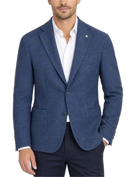 GIACCA SARTORIALE TASCHE APPLICATE UOMO BLU