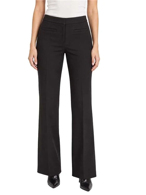PANTALONI PALAZZO IN CAVALRY STRETCH DONNA NERO