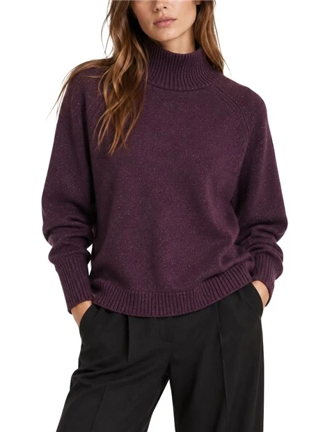 MAGLIA DOLCEVITA N LANA CASHMERE E LUREX DONNA VIOLA