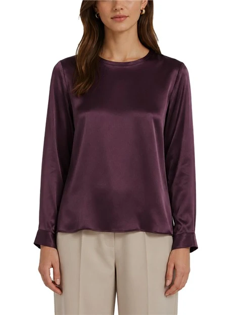 BLUSA IN RASO DI MISTO SETA DONNA VIOLA
