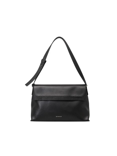 BORSA A SPALLA CHIUSURA PATTA MAGNETICA DONNA NERO