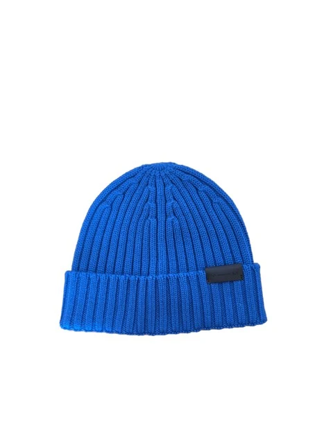 CAPPELLO BEANIE IN LANA DONNA BLU