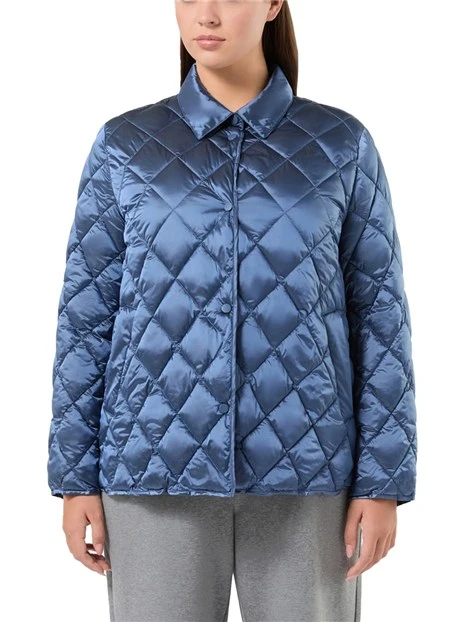 PIUMINO TRAPUNTATO A ROMBI DONNA BLU