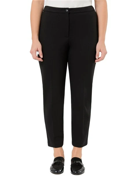 PANTALONI A SIGARETTA SLIM IN JERSEY PUNTO MILANO DONNA NERO