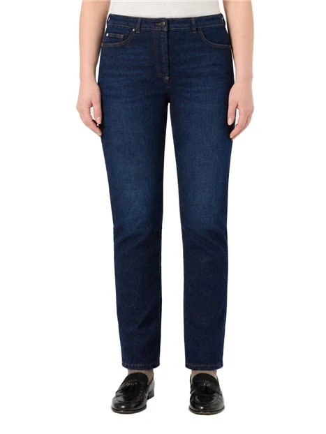 JEANS SLIM FIT IN DENIM STRETCH DONNA BLU