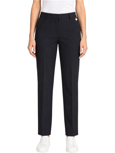 PANTALONI  A SIGARETTA SARTORIALI DONNA NERO