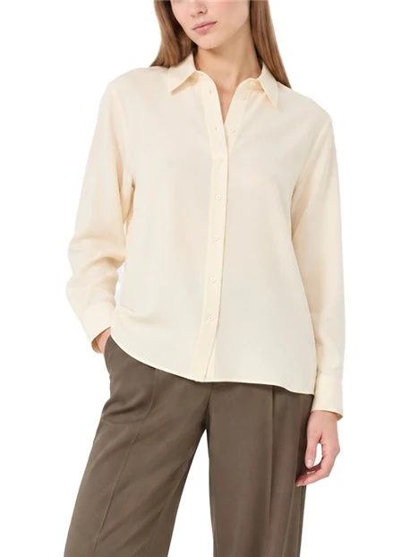 CAMICIA IN HABOTAI DI PURA SETA DONNA AVORIO