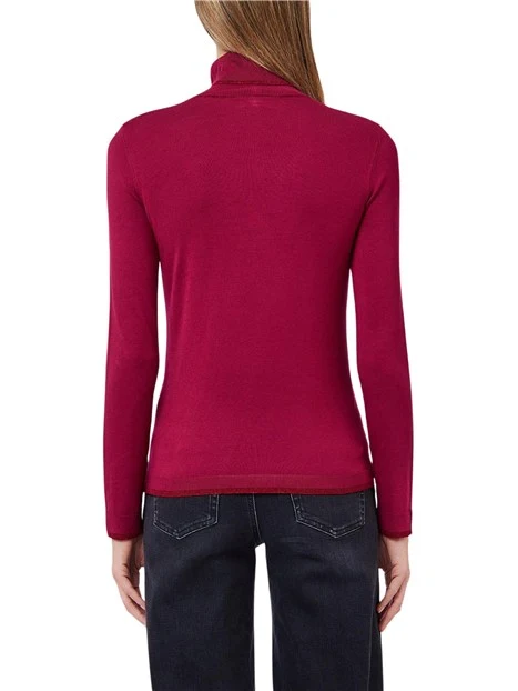 MAGLIA DOLCEVITA IN MISTO VISCOSA DONNA ROSSA