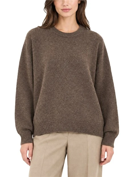 MAGLIA GIROCOLLO IN PURO CASHMERE DONNA MARRONE