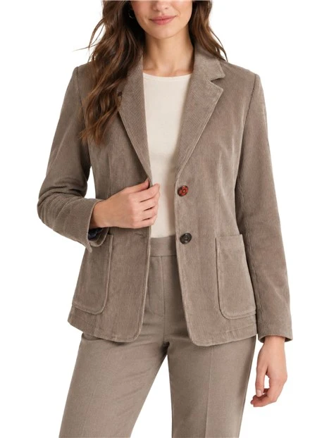 GIACCA BLAZER IN VELLUTO A COSTE DONNA GRIGIO