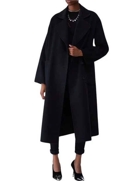 CAPPOTTO LUNGO OVERSIZE DONNA NERO