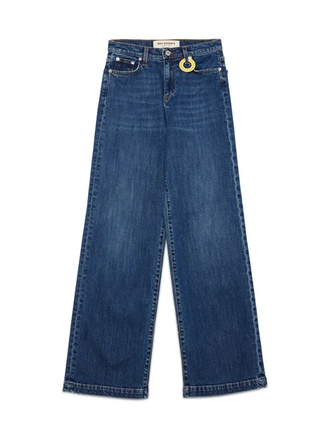 JEANS PALAZZO ELASTICIZZATO DONNA BLU