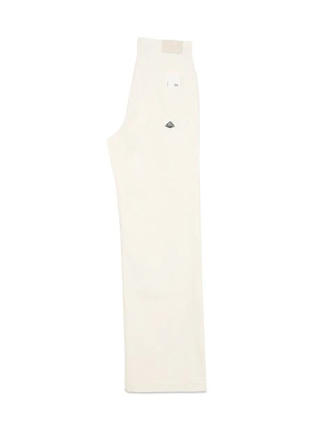 PANTALONI PALAZZO IN TWILL STRETCH DONNA BIANCO