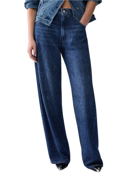 JEANS REGULAR CON STRASS DONNA BLU DENIM