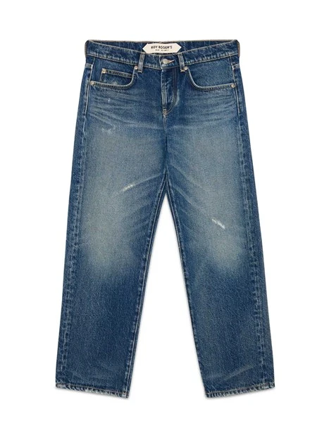 JEANS PALAZZO SUPER WIDE EFFETTO VINTAGE DONNA BLU