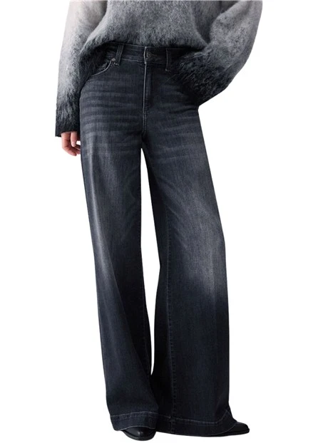 JEANS A ZAMPA DONNA NERO DENIM