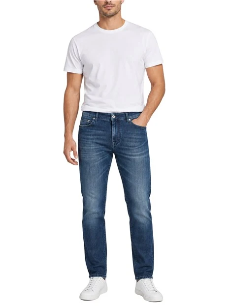 JEANS SLIM FIT IN DENIM CINQUE TASCHE UOMO BLU