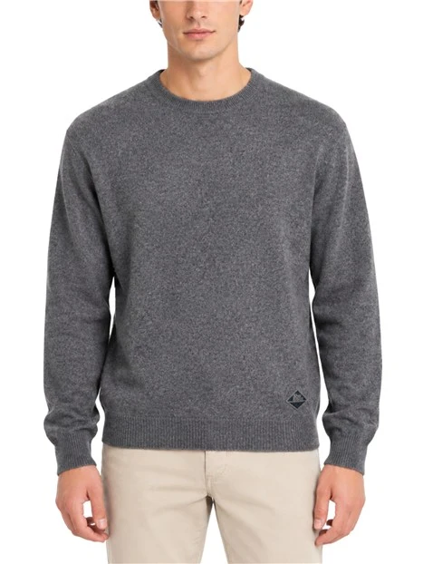 MAGLIA GIROCOLLO COMODO IN LANA UOMO GRIGIO