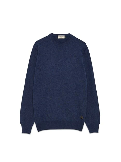 MAGLIA GIROCOLLO IN LANA UOMO BLU