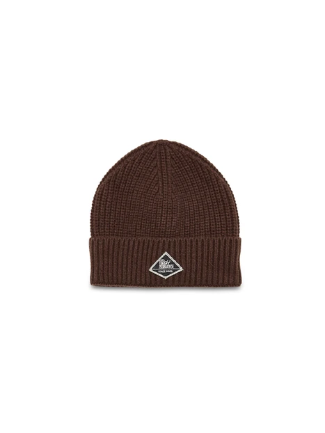CAPPELLO BEANIE IN MAGLIA UNISEX MARRONE