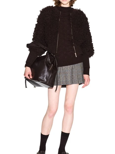 GIACCA CORTA  BLOUSON CON ZIP DONNA MARRONE