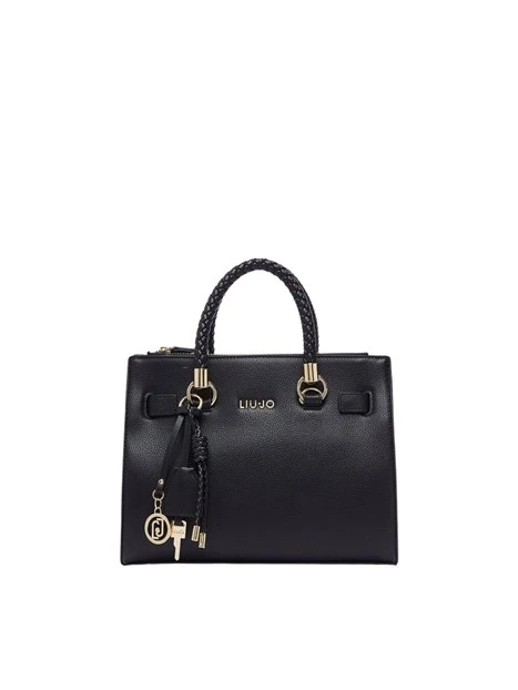 BORSA A MANO CON MANICI INTRECCIATI DONNA NERA