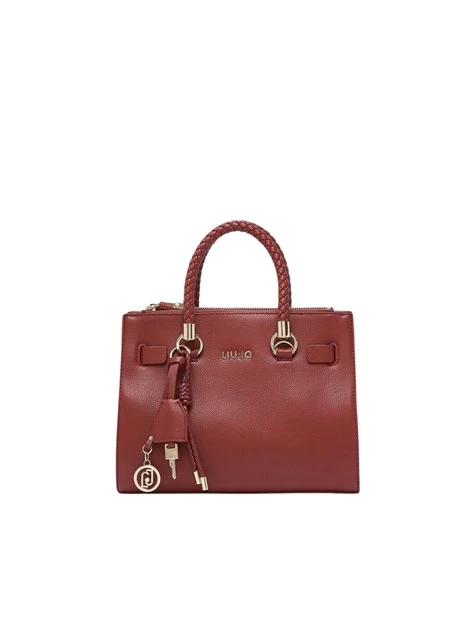 BORSA A MANO CON MANICI INTRECCIATI DONNA ROSSA