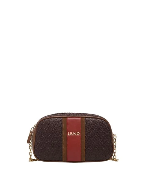 BORSA A TRACOLLA MEDIA IN SIMILPELLE DONNA MARRONE